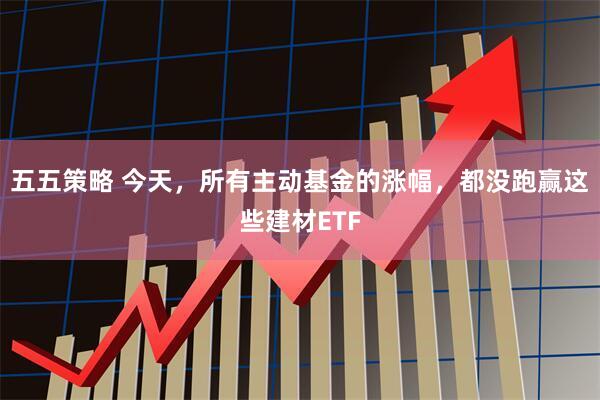 五五策略 今天，所有主动基金的涨幅，都没跑赢这些建材ETF