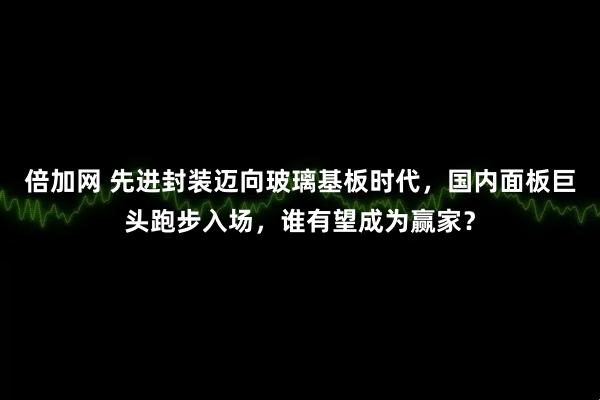 倍加网 先进封装迈向玻璃基板时代，国内面板巨头跑步入场，谁有望成为赢家？